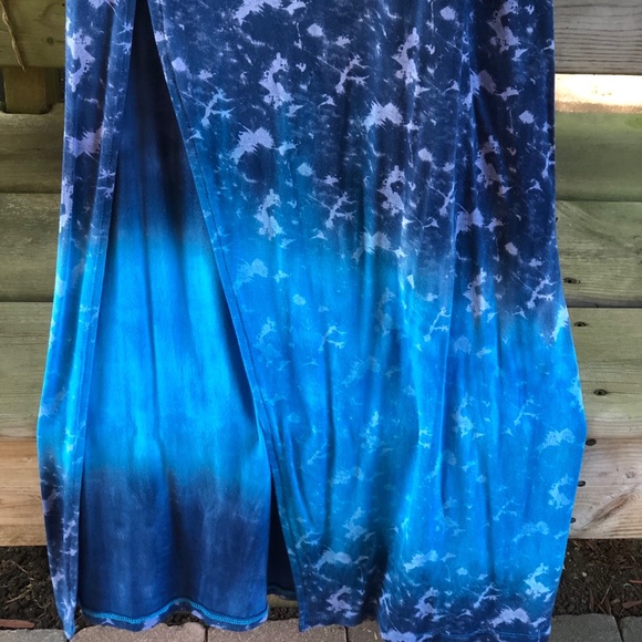ANM Blue Maxi Dress Racer Back Size Medium - Picture 5 of 6